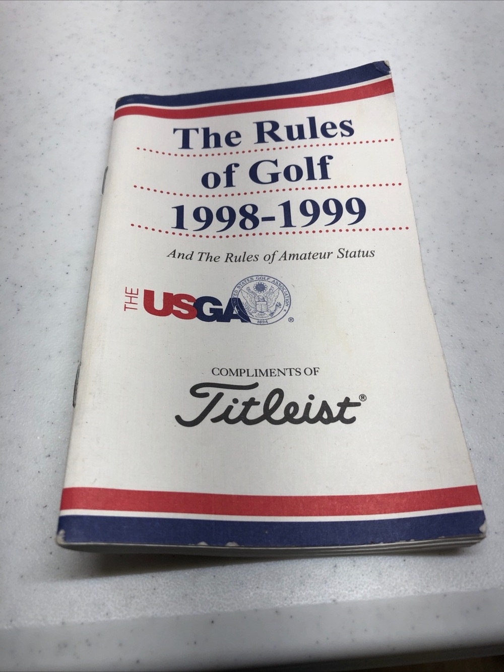 Titleist USGA Rules of Golf 1998-1999 Pocket Guide - White/Blue/Red